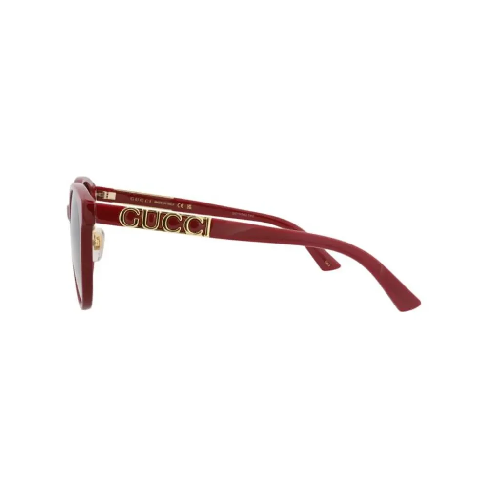 Gucci Round-Frame Acetate Sunglasses Red Womens